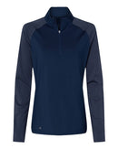 Adidas Women's Stripe Block Quarter-Zip Pullover A521