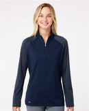 Adidas Women's Stripe Block Quarter-Zip Pullover A521