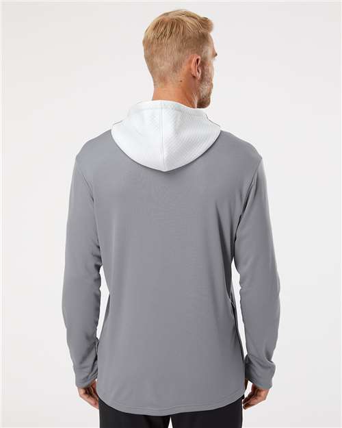 Adidas Textured Mixed Media Hooded Sweatshirt A530