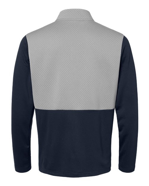 Adidas Textured Mixed Media Quarter-Zip Pullover A532