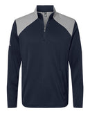 Adidas Textured Mixed Media Quarter-Zip Pullover A532