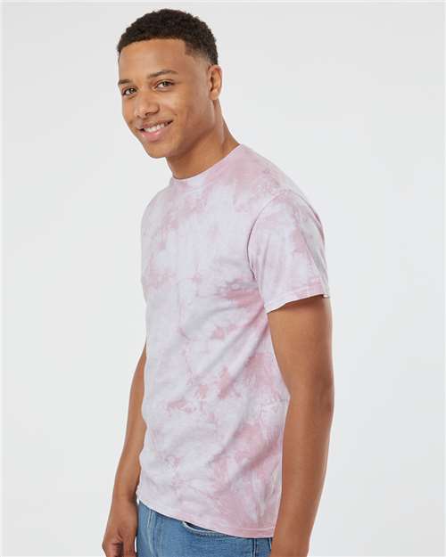 Dyenomite Crystal Tie-Dyed T-Shirt 200CR - Rose