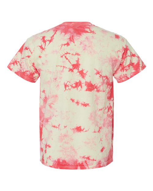 Dyenomite Crystal Tie-Dyed T-Shirt 200CR - Coral/ Soft Yellow