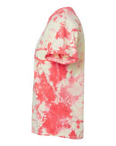 Dyenomite Crystal Tie-Dyed T-Shirt 200CR - Coral/ Soft Yellow
