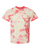 Dyenomite Crystal Tie-Dyed T-Shirt 200CR - Coral/ Soft Yellow