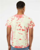 Dyenomite Crystal Tie-Dyed T-Shirt 200CR - Coral/ Soft Yellow