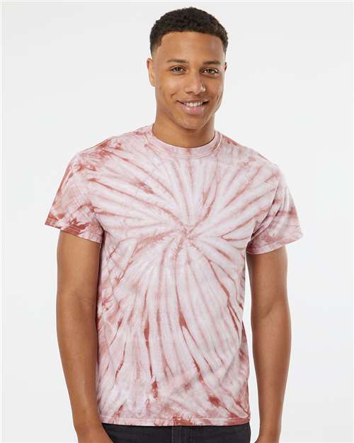 Dyenomite Cyclone Pinwheel Tie-Dyed T-Shirt 200CY - Copper