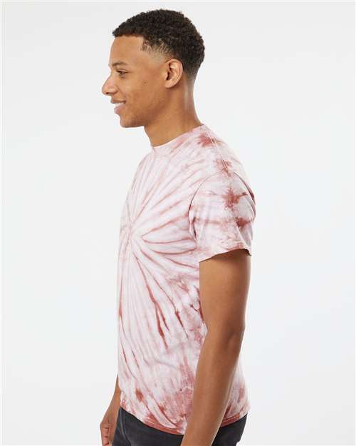 Dyenomite Cyclone Pinwheel Tie-Dyed T-Shirt 200CY - Copper