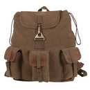 Rothco Vintage Canvas Wayfarer Backpack With Leather Accents. Item