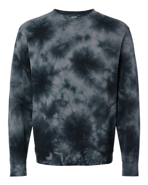 Independent Trading Co. Midweight Tie-Dyed Crewneck Sweatshirt PRM3500TD