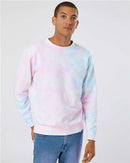 Independent Trading Co. Midweight Tie-Dyed Crewneck Sweatshirt PRM3500TD