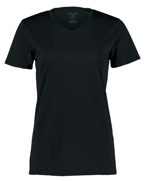Holloway Women's Momentum V-Neck T-Shirt 222820 - Black
