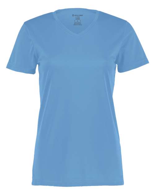 Holloway Women's Momentum V-Neck T-Shirt 222820 - Columbia Blue