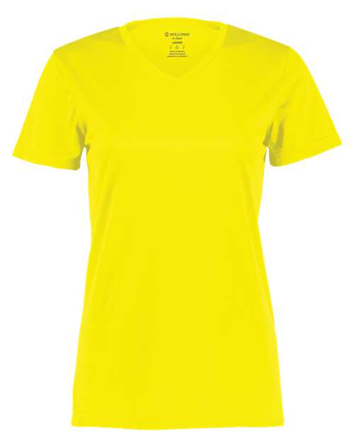 Holloway Women's Momentum V-Neck T-Shirt 222820 - Electric Yellow