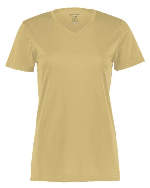 Holloway Women's Momentum V-Neck T-Shirt 222820 - Vegas Gold