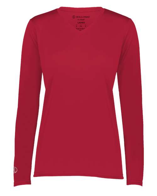 Holloway Women's Momentum Long Sleeve V-Neck T-Shirt 222824