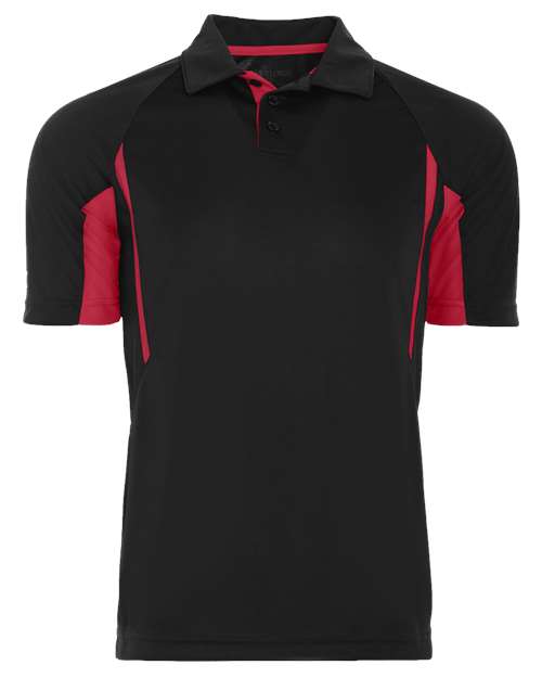 Holloway Two-Tone Avenger Polo 222530 - Black/ Scarlet