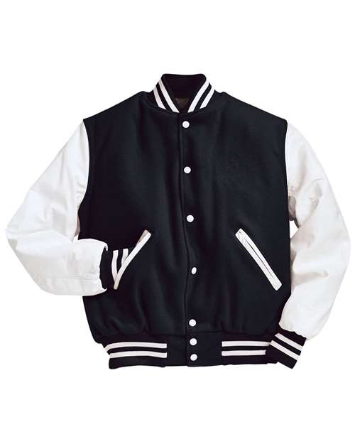Holloway Varsity Wool Jacket 224183 - Black/ White