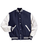 Holloway Varsity Wool Jacket 224183 - Dark Navy/ White