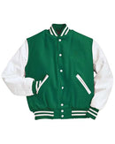 Holloway Varsity Wool Jacket 224183 - Kelly/ White
