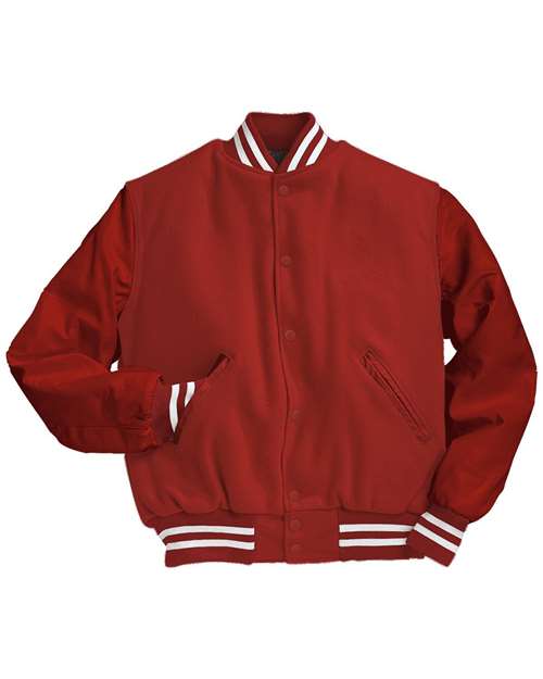 Holloway Varsity Wool Jacket 224183 - Scarlet/ Scarlet/ White