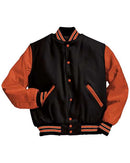 Holloway Varsity Wool Jacket 224183 - Black/ Burnt Orange/ Burnt Orange