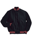 Holloway Varsity Wool Jacket 224183 - Black/ Scarlet/ White