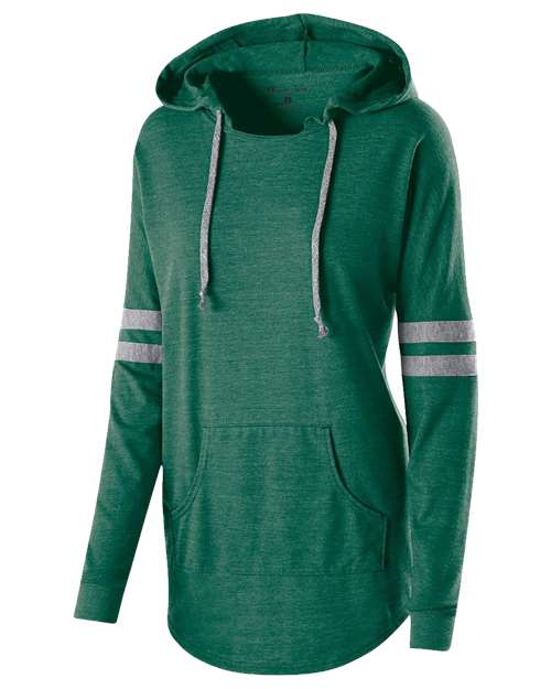 Holloway Women's Triblend Hooded Long Sleeve T-Shirt 229390