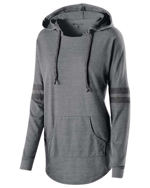 Holloway Women's Triblend Hooded Long Sleeve T-Shirt 229390