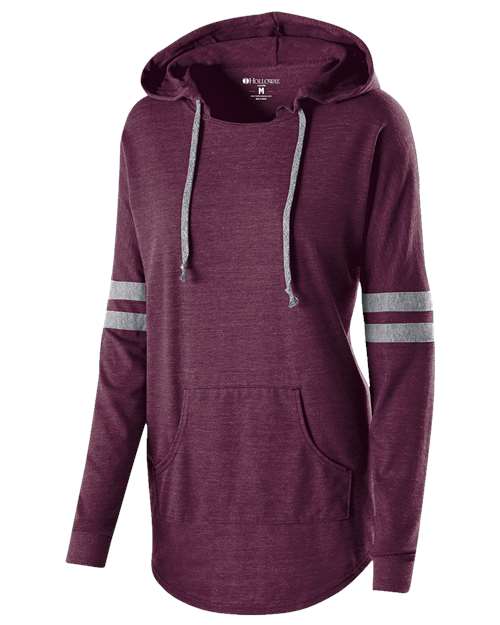 Holloway Women's Triblend Hooded Long Sleeve T-Shirt 229390