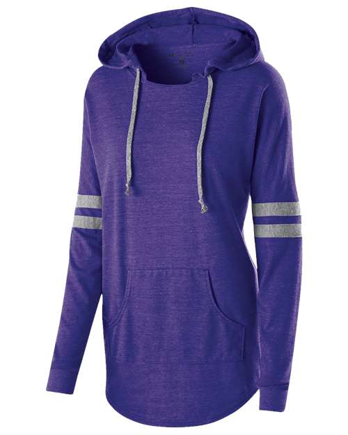Holloway Women's Triblend Hooded Long Sleeve T-Shirt 229390