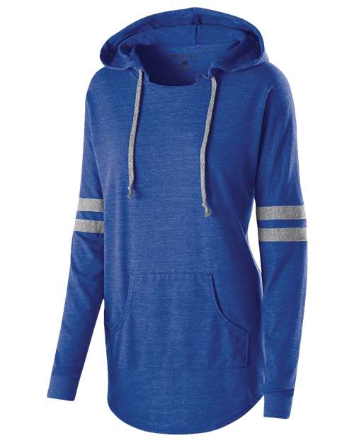 Holloway Women's Triblend Hooded Long Sleeve T-Shirt 229390