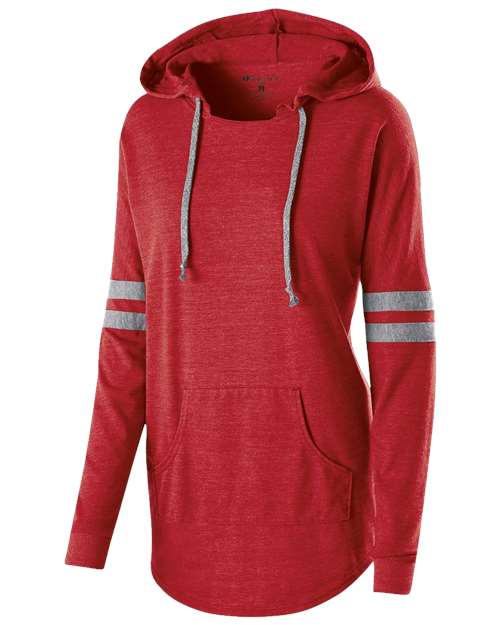 Holloway Women's Triblend Hooded Long Sleeve T-Shirt 229390