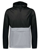 Holloway Packable Quarter-Zip Jacket 229534 - Black/ Athletic Grey