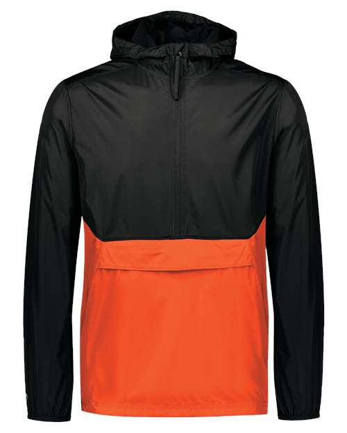 Holloway Packable Quarter-Zip Jacket 229534 - Black/ Orange