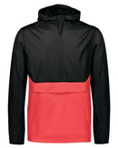 Holloway Packable Quarter-Zip Jacket 229534 - Black/ Scarlet