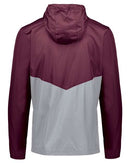 Holloway Packable Quarter-Zip Jacket 229534 - Maroon/ Athletic Grey