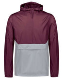 Holloway Packable Quarter-Zip Jacket 229534 - Maroon/ Athletic Grey