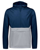 Holloway Packable Quarter-Zip Jacket 229534 - Navy/ Athletic Grey