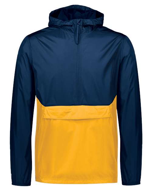 Holloway Packable Quarter-Zip Jacket 229534 - Navy/ Gold