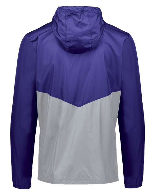 Holloway Packable Quarter-Zip Jacket 229534 - Purple/ Athletic Grey