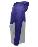 Holloway Packable Quarter-Zip Jacket 229534 - Purple/ Athletic Grey