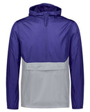 Holloway Packable Quarter-Zip Jacket 229534 - Purple/ Athletic Grey