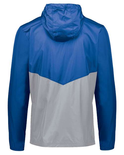 Holloway Packable Quarter-Zip Jacket 229534 - Royal/ Athletic Grey