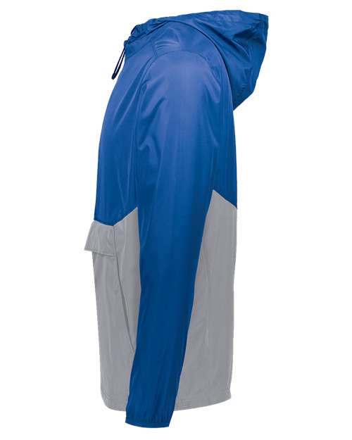 Holloway Packable Quarter-Zip Jacket 229534 - Royal/ Athletic Grey