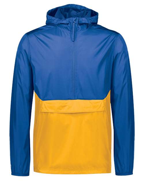 Holloway Packable Quarter-Zip Jacket 229534 - Royal/ Gold