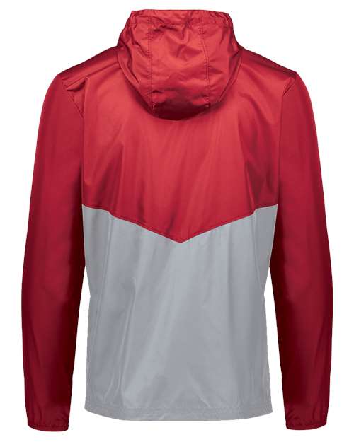 Holloway Packable Quarter-Zip Jacket 229534 - Scarlet/ Athletic Grey