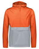 Holloway Packable Quarter-Zip Jacket 229534 - Orange/ Athletic Grey