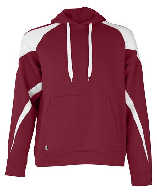 Holloway Athletic Fleece Prospect Hooded Sweatshirt 229546 - Cardinal/ White