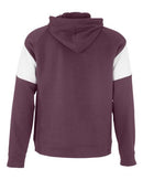 Holloway Athletic Fleece Prospect Hooded Sweatshirt 229546 - Maroon/ White